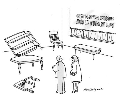 Unfinished furniture.