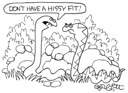 Snake; 'Don't have a hissy fit!'