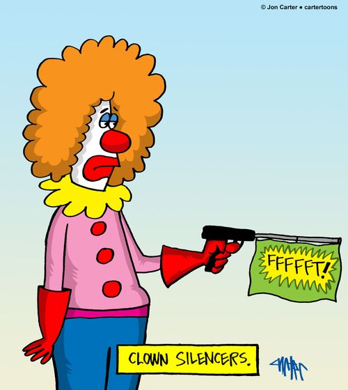Clown silencers.