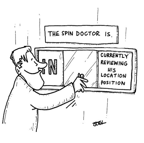 The Spin Doctor is currently reviewing his location position