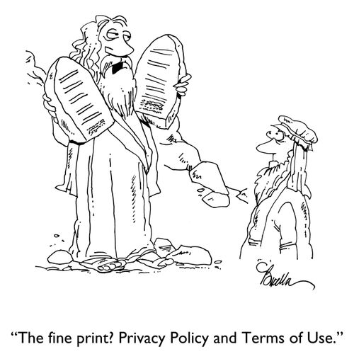 "The fine print? Privacy Policy and Terms of Use."