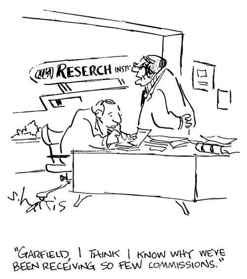 'Garfield, I think I know why we've been receiving so few commissions.'