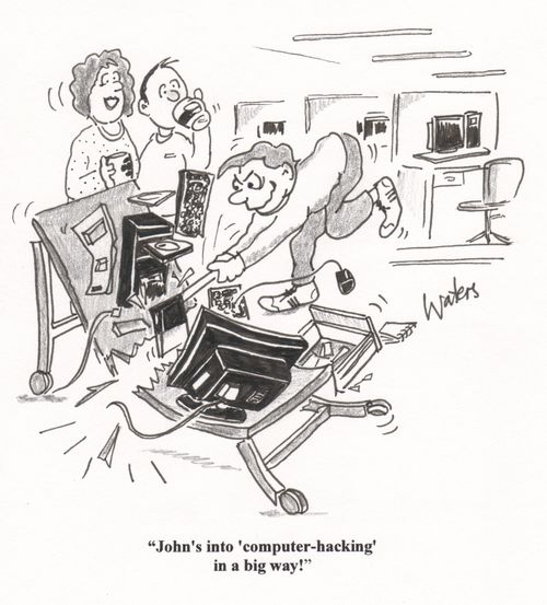'John's into 'computer-hacking' in a big way!'