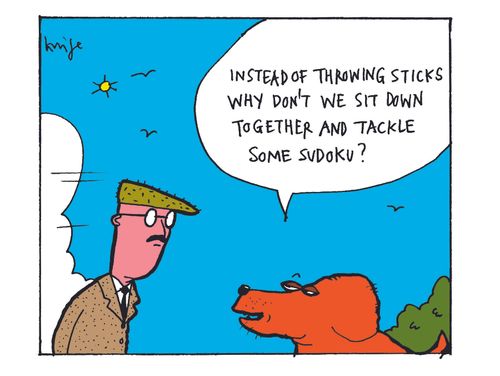 'Instead of throwing sticks, why don't we sit down and tackle some sudoku?'