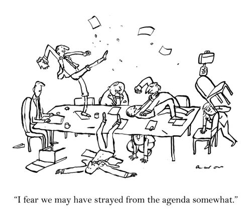 'I fear we may have strayed from the agenda somewhat.'