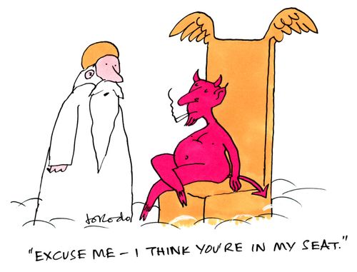 'Excuse me - I think you're in my seat.'
