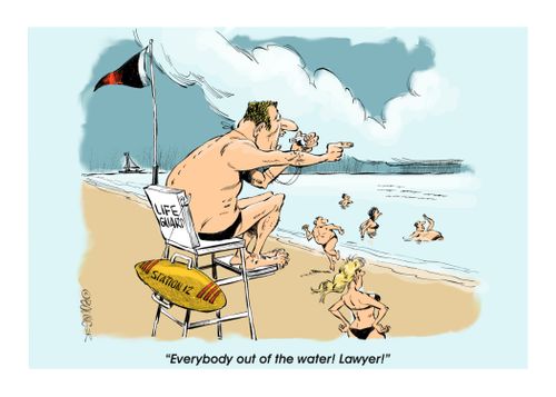 "Everybody out of the water! Lawyer!"
