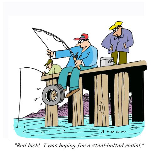 'Bad luck!  I was hoping for a steel-belted radial.'