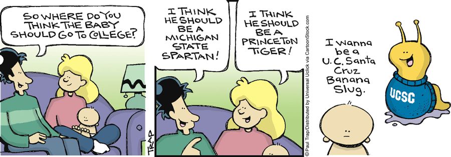 'So where do you think the baby should go to college?'