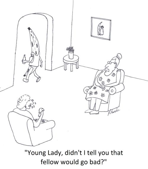 'Young Lady, didn't I tell you that fellow would go bad?'