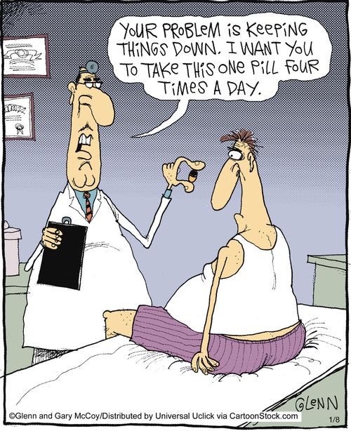 'Your problem is keeping things down. I want you to take this one pill four times a day.'