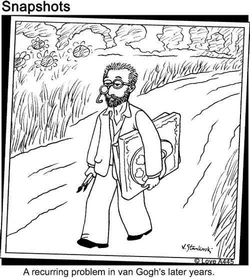 A recurring problem in van Gogh's later years.