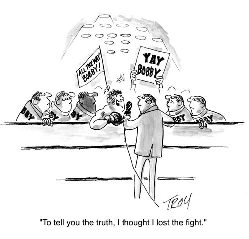 'To tell you the truth, I thought I lost the fight.'