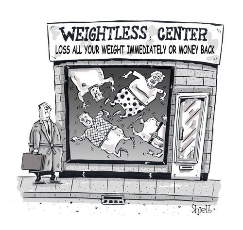 Weightless center.