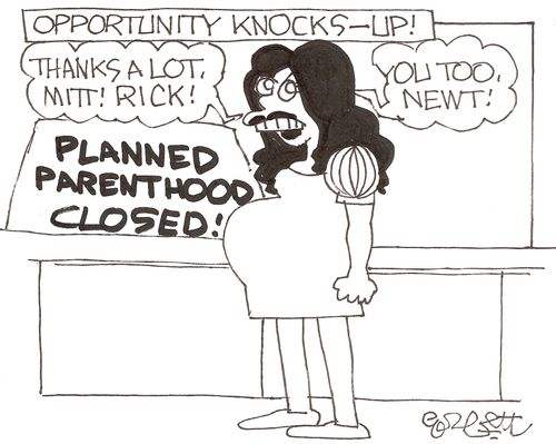 Planned Parenthood CLOSED: 'Thanks a lot, Mitt! Rick! You too, Newt!'