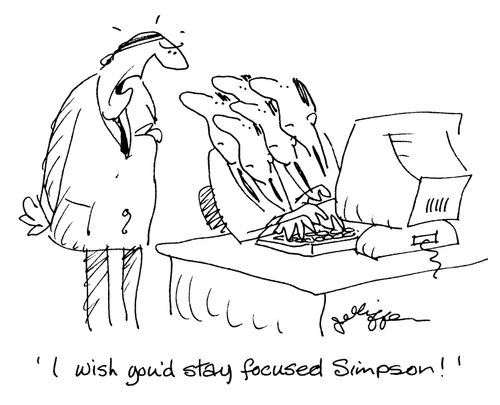 'I wish you'd stay focused Simpson!'