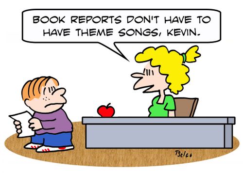 'Book reports don't have to have theme songs, Kevin.'