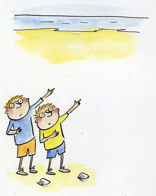 The tide was out.
