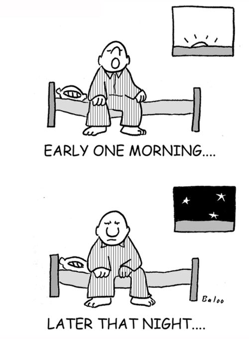 Early morning...later that night.