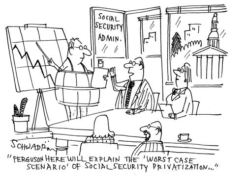 'Ferguson here will explain the 'worst case scenario' of social security privatisation...'