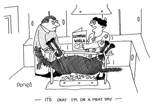 "It's OK, I'm on a meat day."