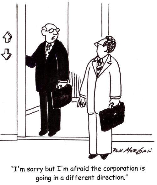 'I'm sorry but I'm afraid the corporation is going in a different direction.'