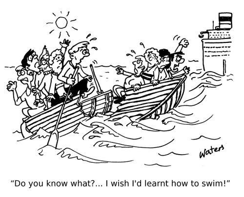 'Do you know what?... I wish I'd learnt how to swim!'