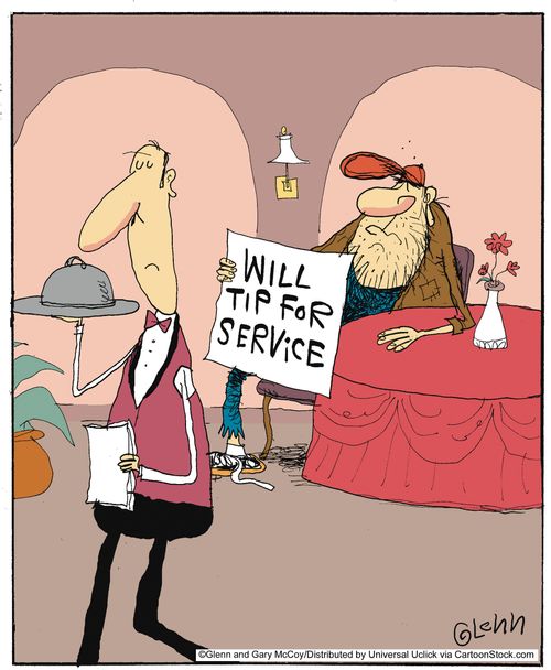 Will tip for service.