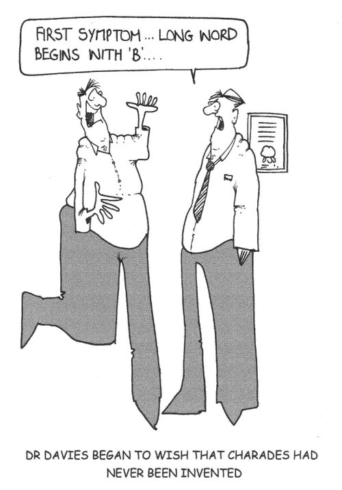 Dr Davies began to wish that charades had never been invented