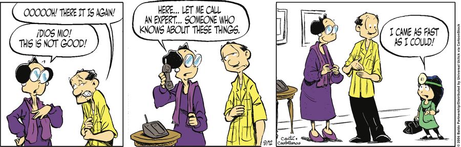 "Here...let me call an expert...someone who knows about these things."