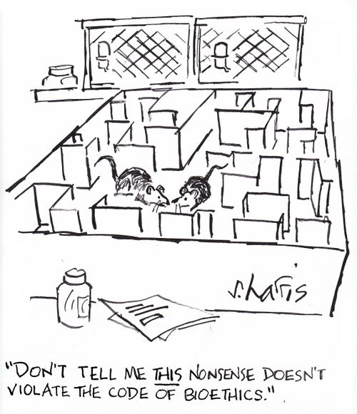 'Don't tell me this nonsense doesn't violate the code of bioethics.'