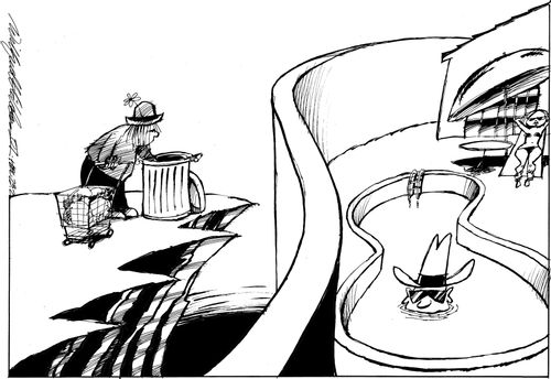 The gap between the rich and the poor...