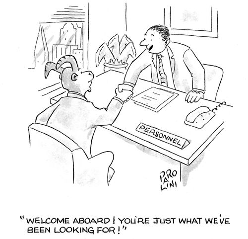 'Welcome aboard! You're just what we've been looking for!'