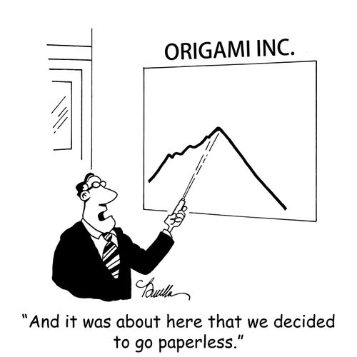 'And it was about here that we decided to go paperless.'