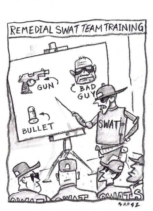 Remedial SWAT team training.