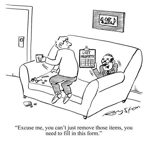'Excuse me, you can't just remove those items, you need to fill in this form.'