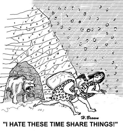 'I hate these time share things!'
