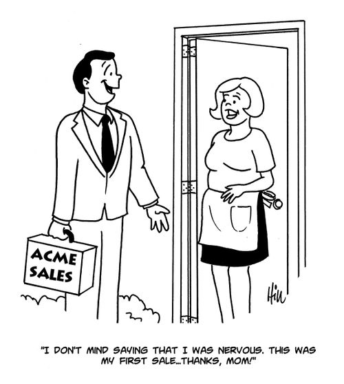 "I don't mind saving that I was nervous. This was my first sale...thanks, mom!"