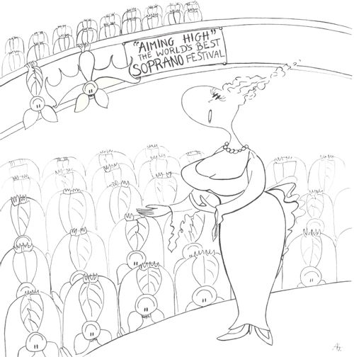 Aiming High - World's Best Soprano Festival with an audience of bats.