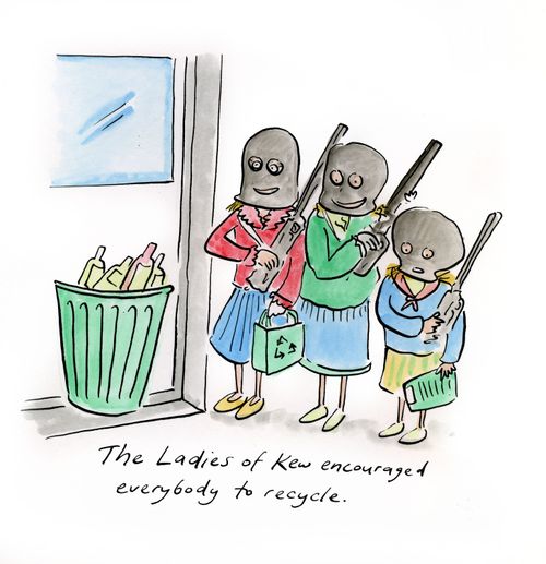 The Ladies of Kew encouraged everybody to recycle.