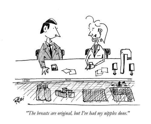 'The breasts are original, but I've had my nipples done.'