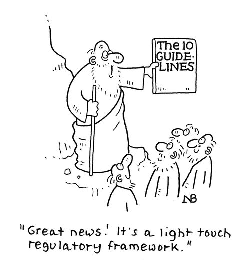 "Great news! It's a light touch regulatory framework."