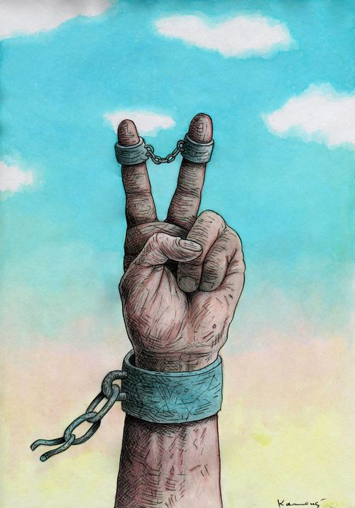 Peace in shackles.