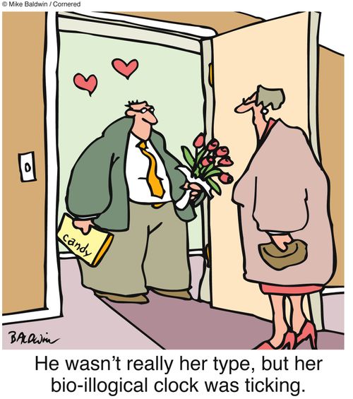 He wasn't really her type, but her bio-illogical clock was ticking. 