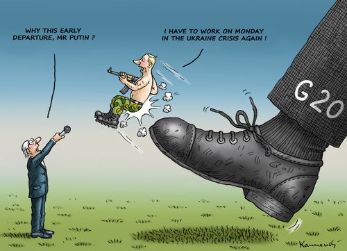 "Why this early departure, Mr Putin?"