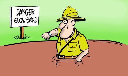 Danger - Slow Sand.