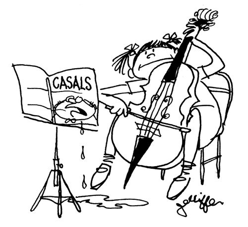 Pablo Casals upset at interpretation of his work by young girl.