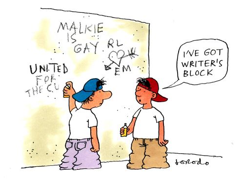 'I've got writer's block.'