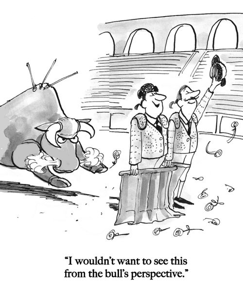 "I wouldn't want to see this from the bull's perspective."