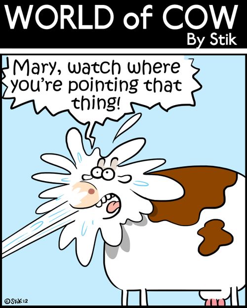 'Mary, watch where you're pointing that thing!'